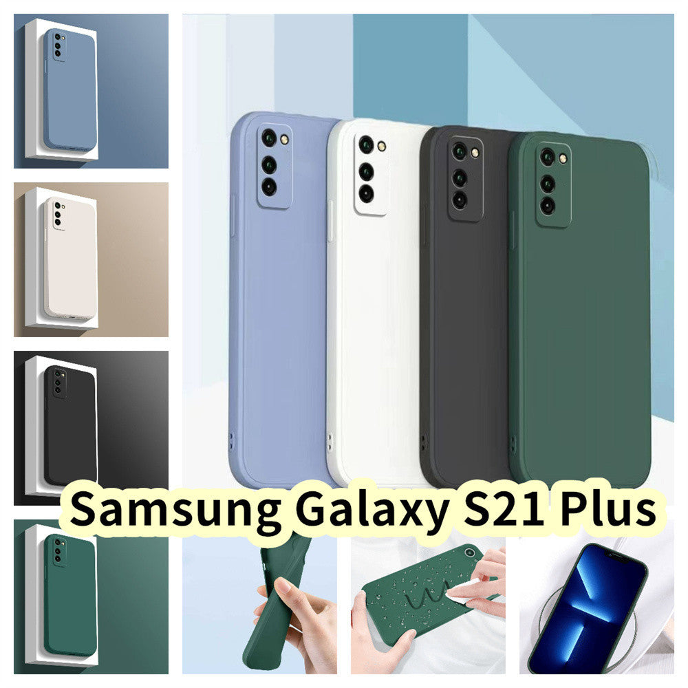 For Samsung Galaxy S21 Plus Cover Drop and wear resistant Silicone Full Case Classic Simple Solid Color Phone Case Cover