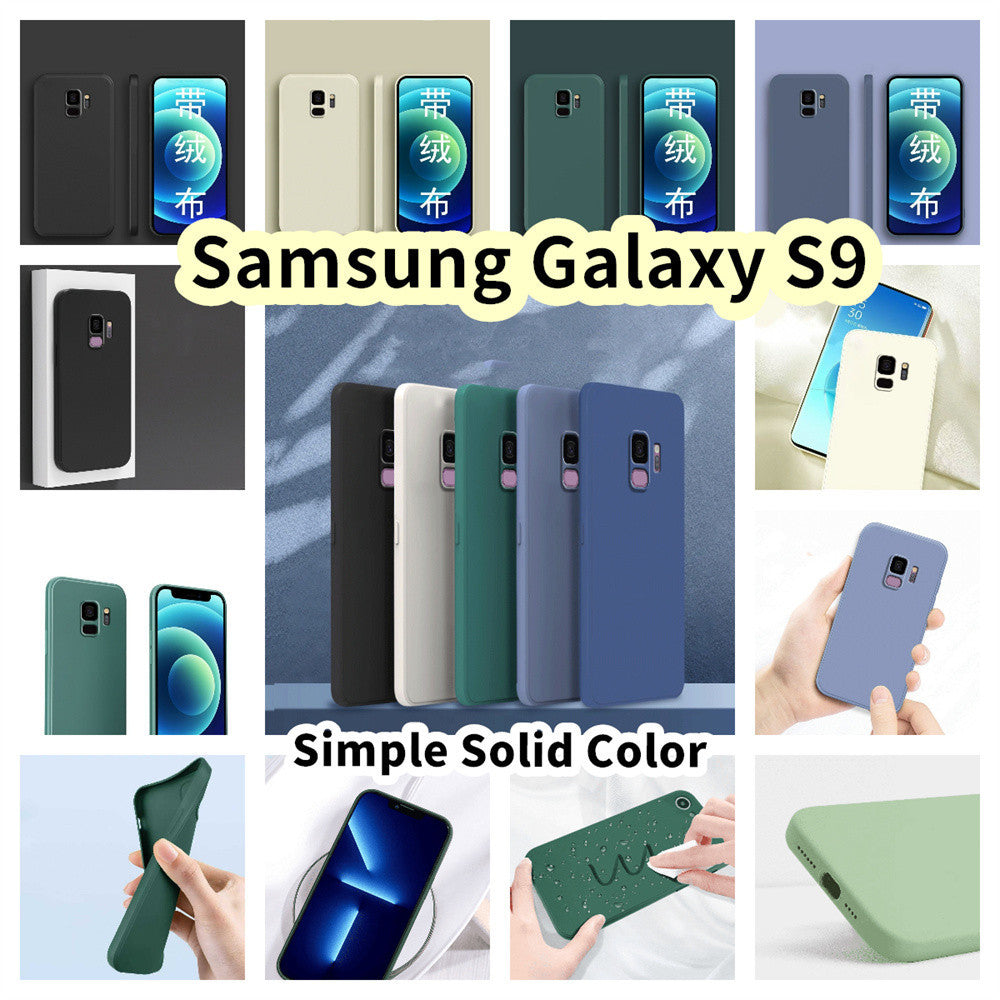 For Samsung Galaxy S9 Cover Drop and wear resistant Silicone Full Case Classic Simple Solid Color Phone Case Cover