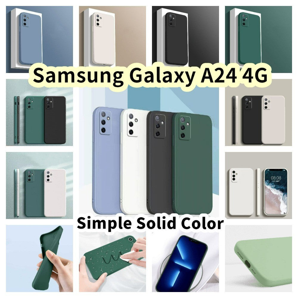For Samsung Galaxy A24 4G Cover Drop and wear resistant Silicone Full Case Classic Simple Solid Color Phone Case Cover