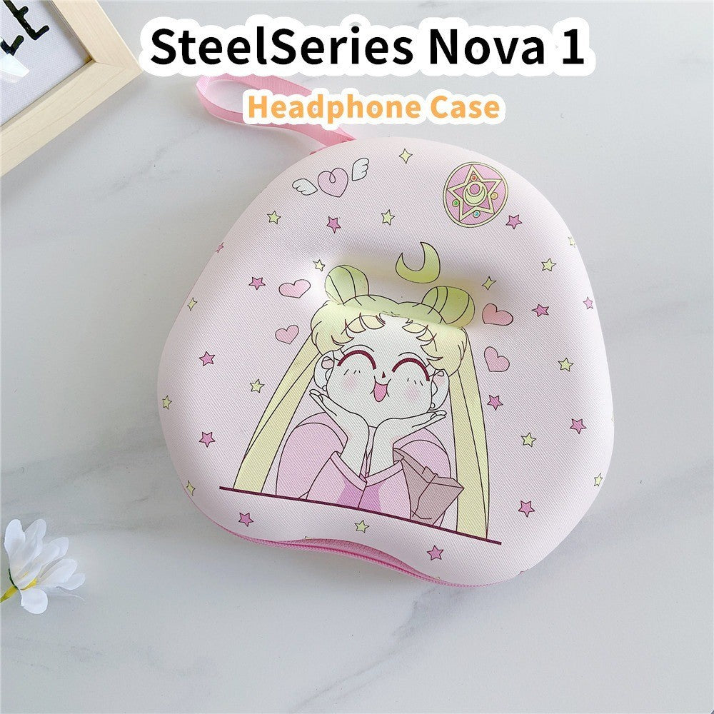 For SteelSeries Nova 1 Headphone Case Cartoon Creative Patterns Headset Earpads Storage Bag Casing Box