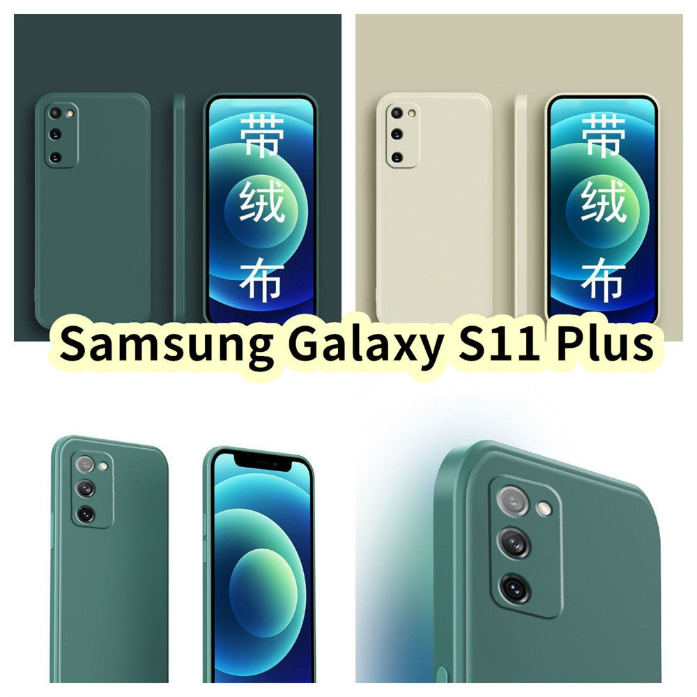 For Samsung Galaxy S11 Plus Cover Drop and wear resistant Silicone Full Case Classic Simple Solid Color Phone Case Cover