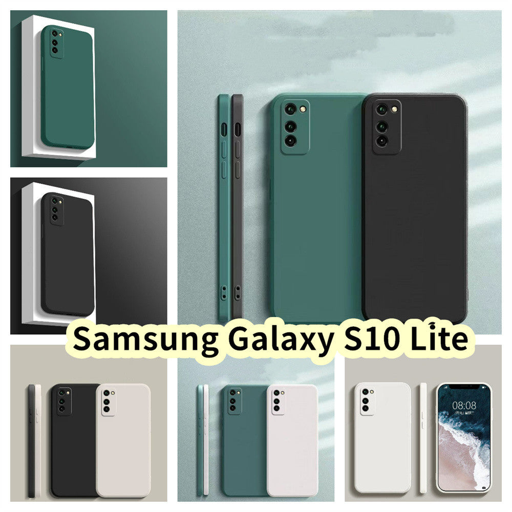 For Samsung Galaxy S10 Lite Cover Drop and wear resistant Silicone Full Case Classic Simple Solid Color Phone Case Cover