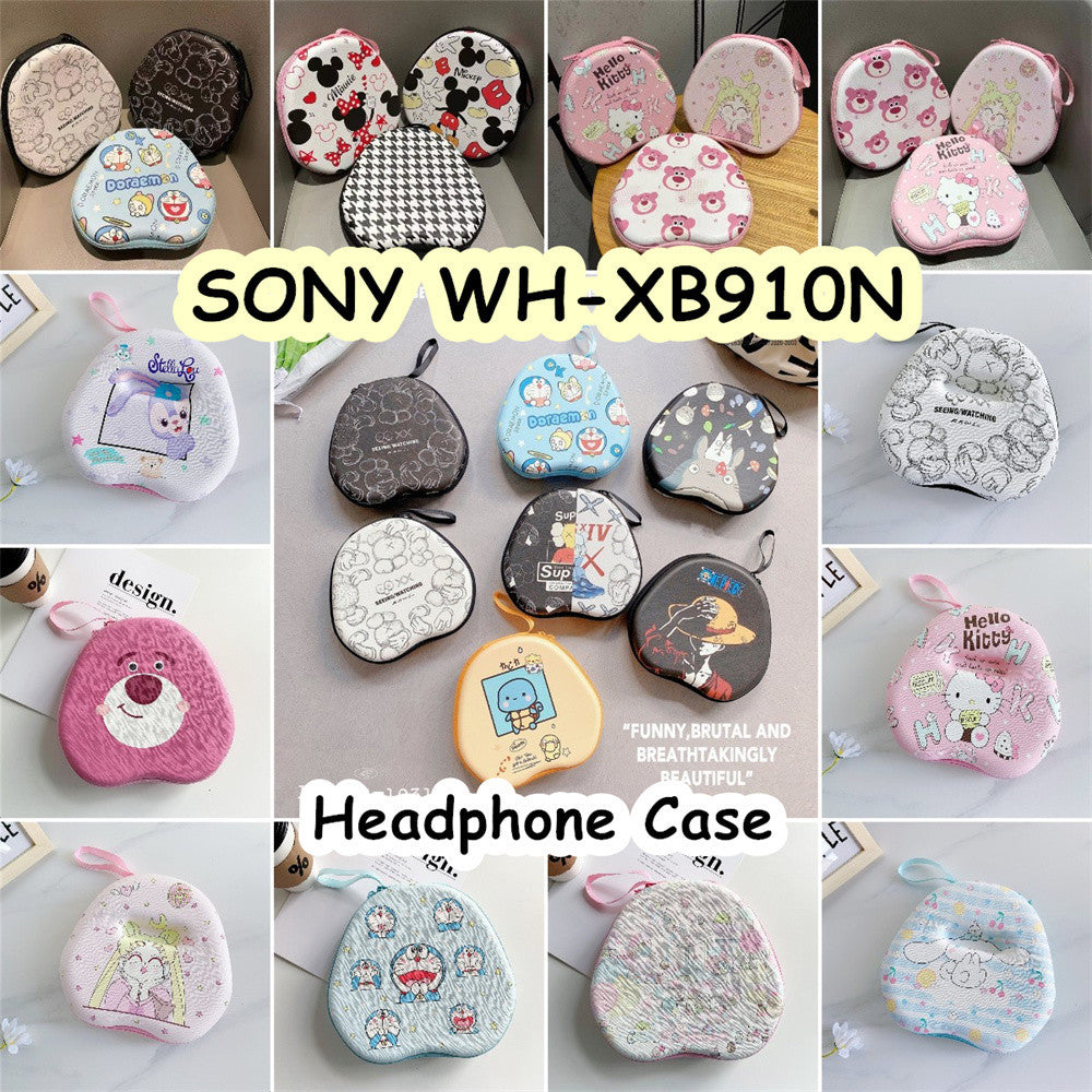 For SONY WH-XB910N Headphone Case Cartoon Creative Patterns Headset Earpads Storage Bag Casing Box