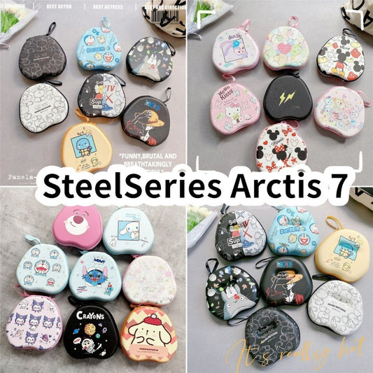 For SteelSeries Arctis 7 Headphone Case Cartoon Creative Patterns Headset Earpads Storage Bag Casing Box
