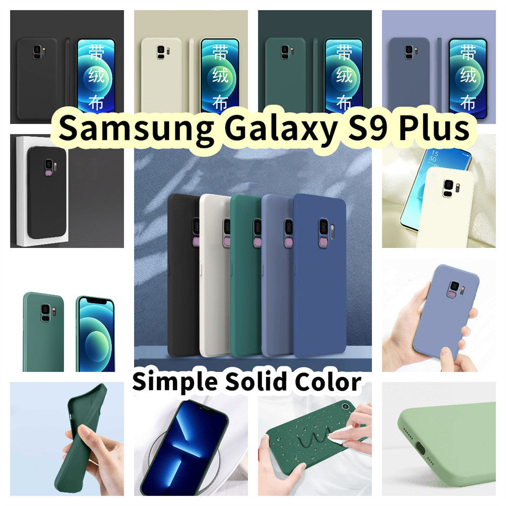 For Samsung Galaxy S9 Plus Cover Drop and wear resistant Silicone Full Case Classic Simple Solid Color Phone Case Cover