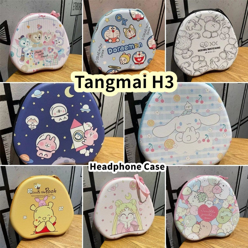 For Tangmai H3 Headphone Case Cartoon Creative Patterns Headset Earpads Storage Bag Casing Box