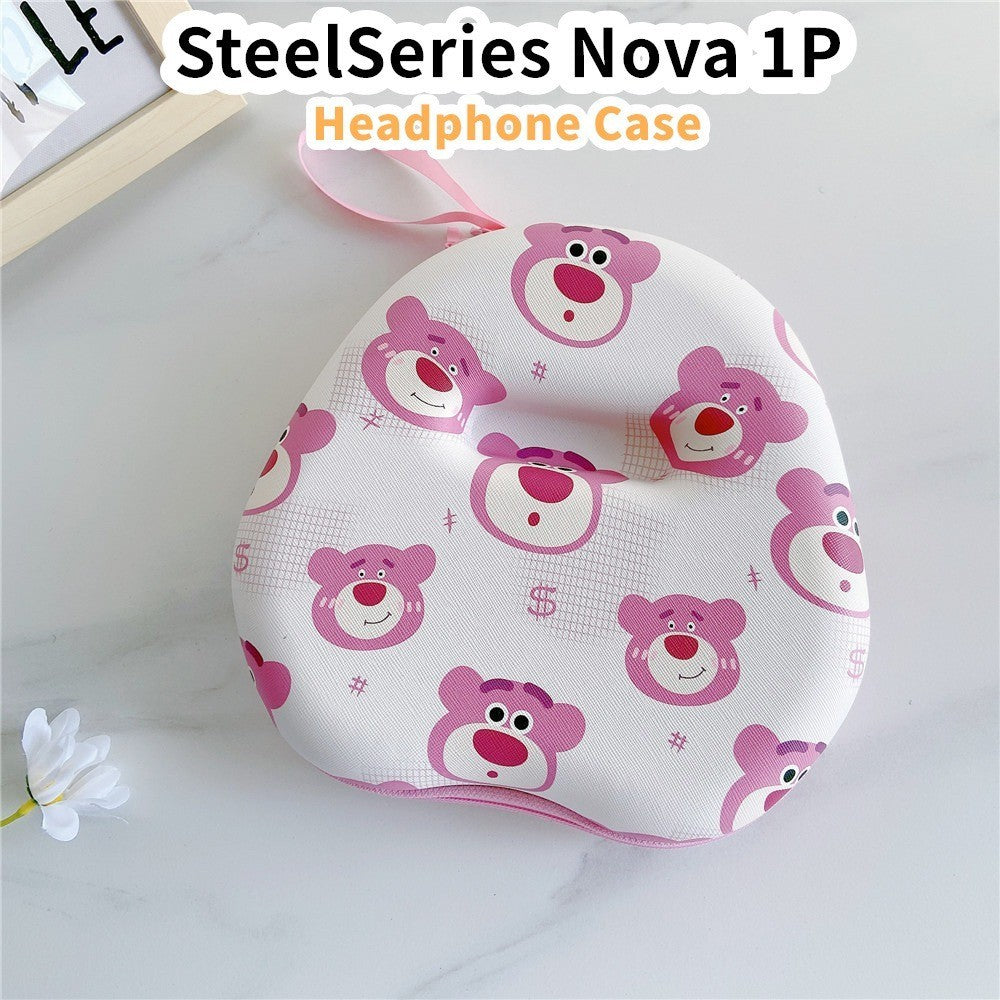 For SteelSeries Nova 1P Headphone Case Cartoon Creative Patterns Headset Earpads Storage Bag Casing Box