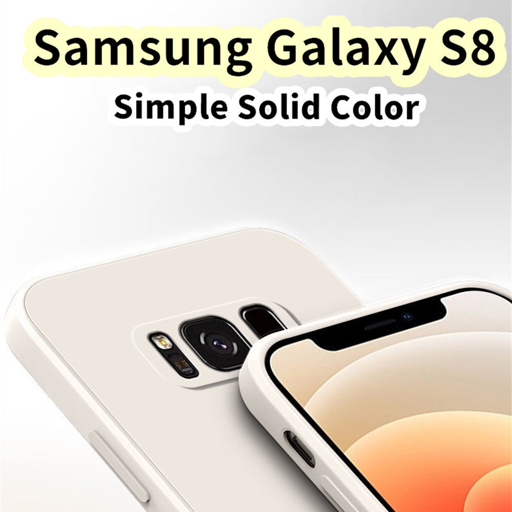 For Samsung Galaxy S8 Cover Drop and wear resistant Silicone Full Case Classic Simple Solid Color Phone Case Cover