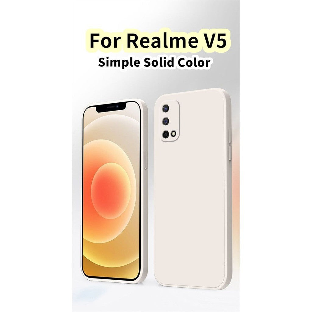 For Realme V5 Cover Drop and wear resistant Silicone Full Case Classic Simple Solid Color Phone Case Cover