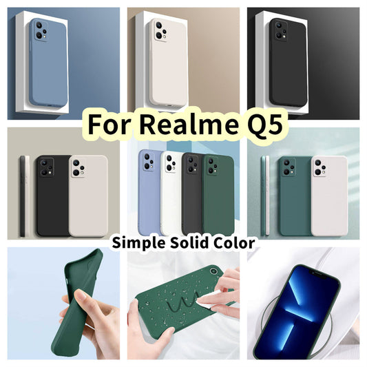 For Realme Q5 Cover Drop and wear resistant Silicone Full Case Classic Simple Solid Color Phone Case Cover