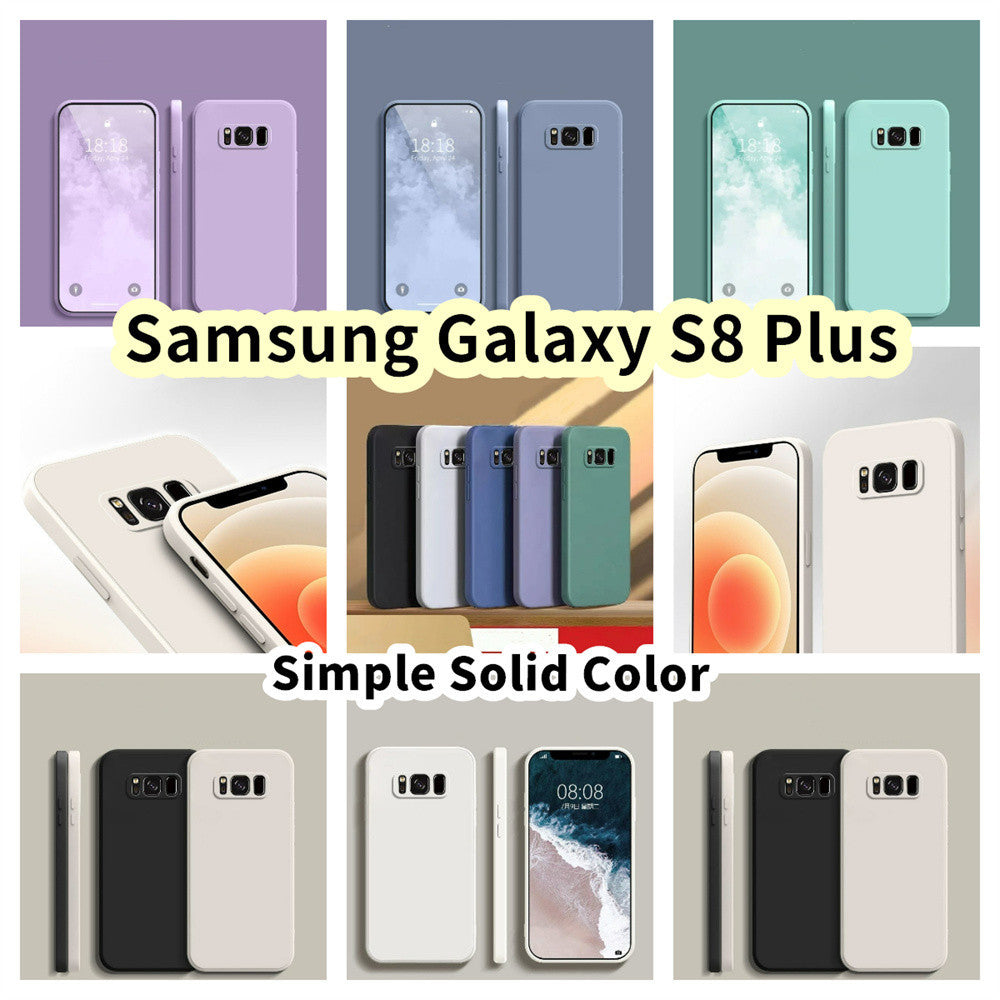 For Samsung Galaxy S8 Plus Cover Drop and wear resistant Silicone Full Case Classic Simple Solid Color Phone Case Cover