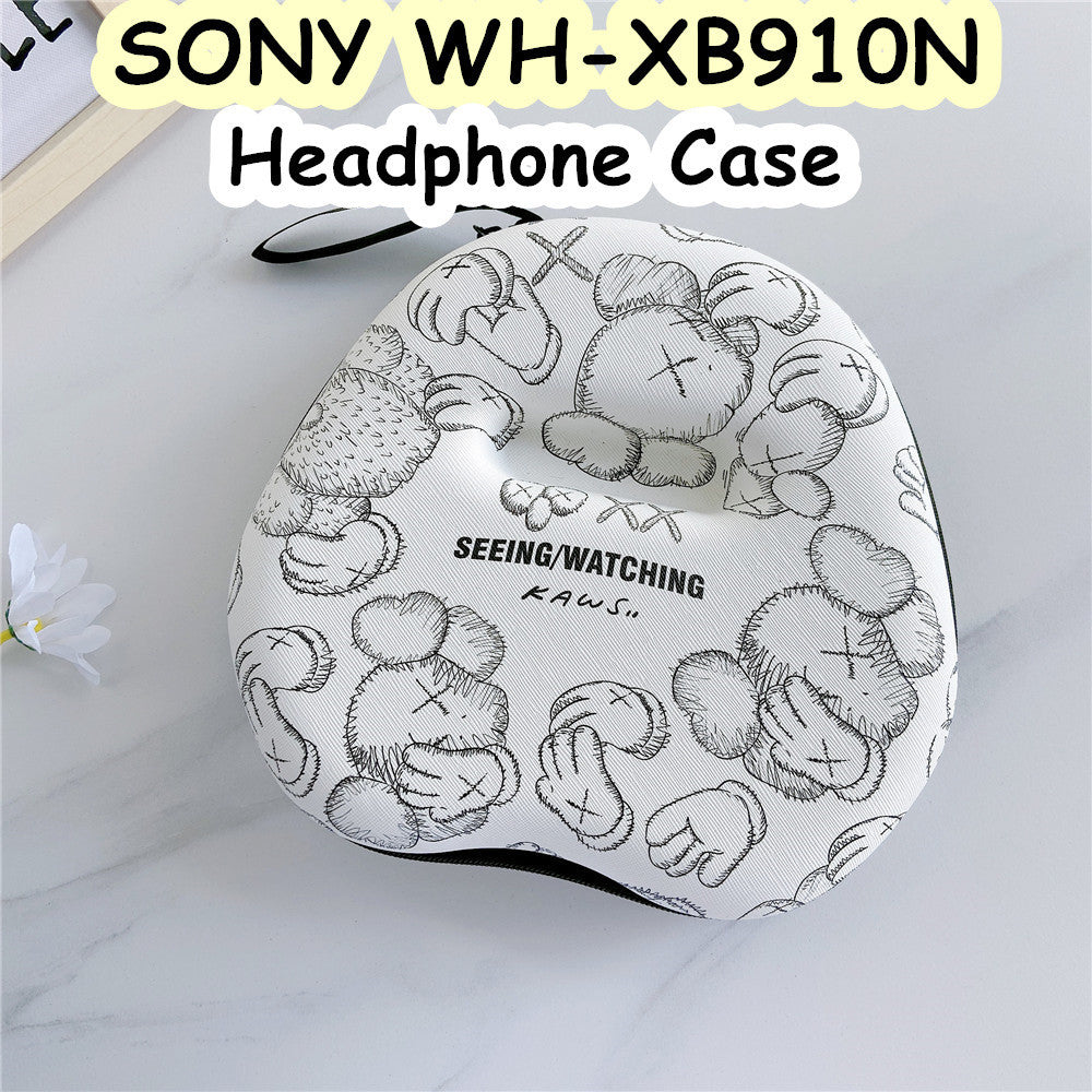 For SONY WH-XB910N Headphone Case Cartoon Creative Patterns Headset Earpads Storage Bag Casing Box