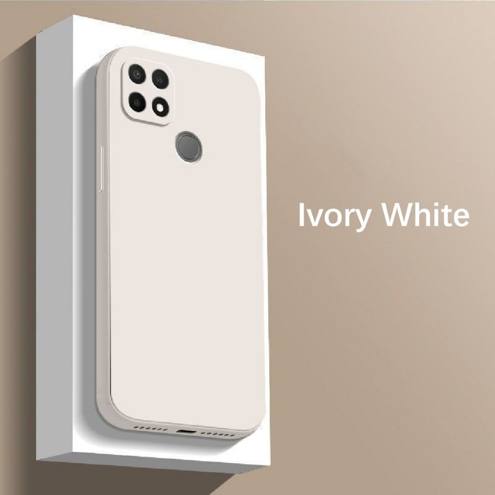 For Realme C15 Cover Drop and wear resistant Silicone Full Case Classic Simple Solid Color Phone Case Cover