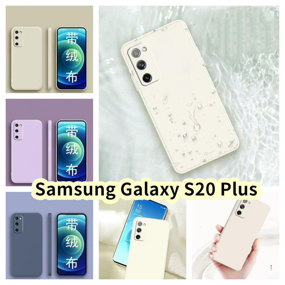 For Samsung Galaxy S20 Plus Cover Drop and wear resistant Silicone Full Case Classic Simple Solid Color Phone Case Cover