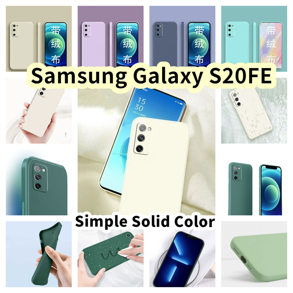 For Samsung Galaxy S20FE Cover Drop and wear resistant Silicone Full Case Classic Simple Solid Color Phone Case Cover