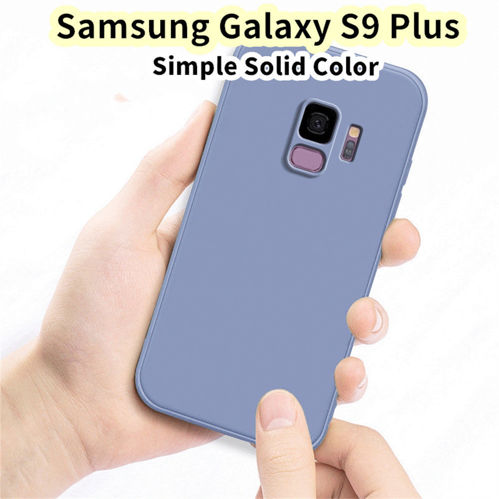 For Samsung Galaxy S9 Plus Cover Drop and wear resistant Silicone Full Case Classic Simple Solid Color Phone Case Cover