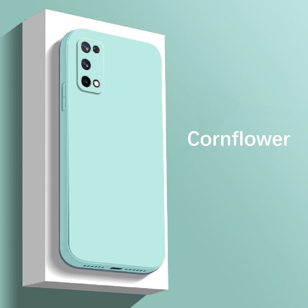 For Realme C17 Cover Drop and wear resistant Silicone Full Case Classic Simple Solid Color Phone Case Cover