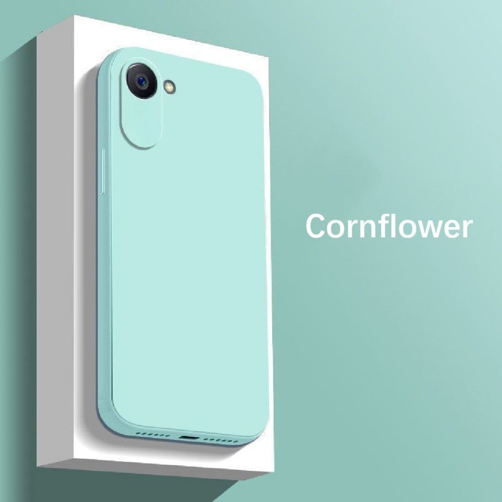 For Realme C30 Cover Drop and wear resistant Silicone Full Case Classic Simple Solid Color Phone Case Cover