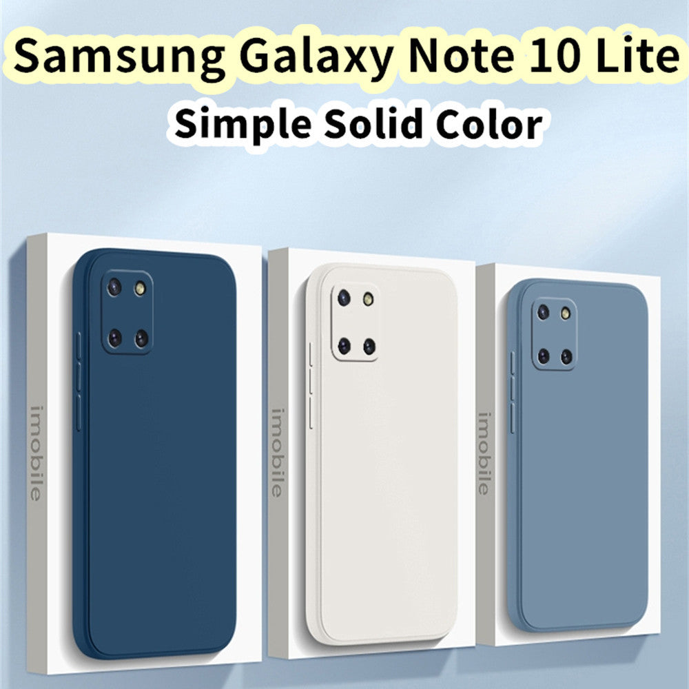 For Samsung Galaxy Note 10 Lite Cover Drop and wear resistant Silicone Full Case Classic Simple Solid Color Phone Case Cover