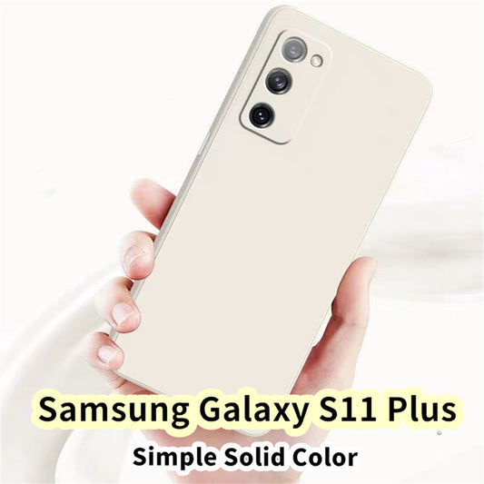 For Samsung Galaxy S11 Plus Cover Drop and wear resistant Silicone Full Case Classic Simple Solid Color Phone Case Cover