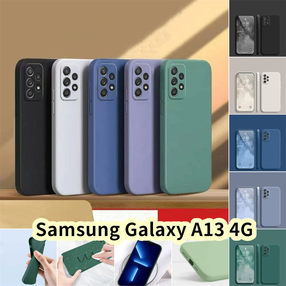 For Samsung Galaxy A13 4G Cover Drop and wear resistant Silicone Full Case Classic Simple Solid Color Phone Case Cover