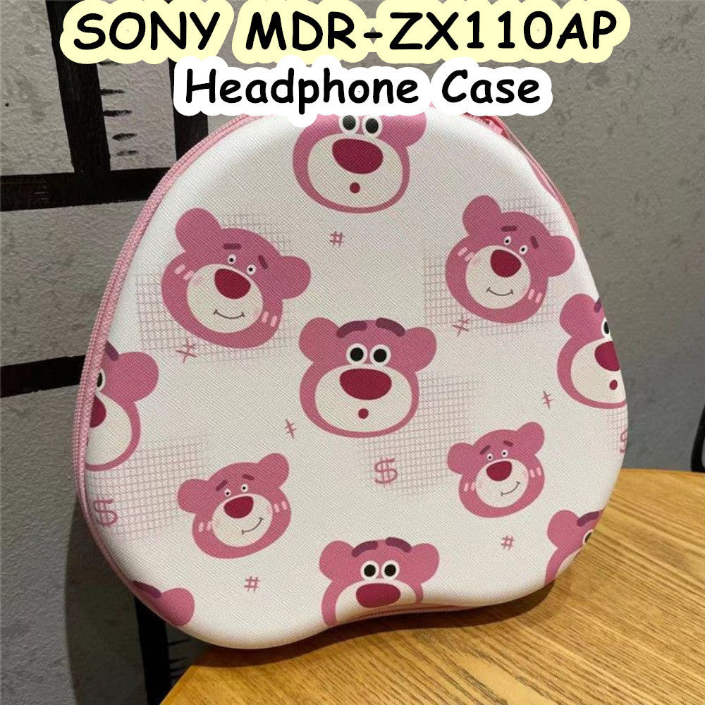 For SONY MDR-ZX110AP Headphone Case Cartoon Creative Patterns Headset Earpads Storage Bag Casing Box