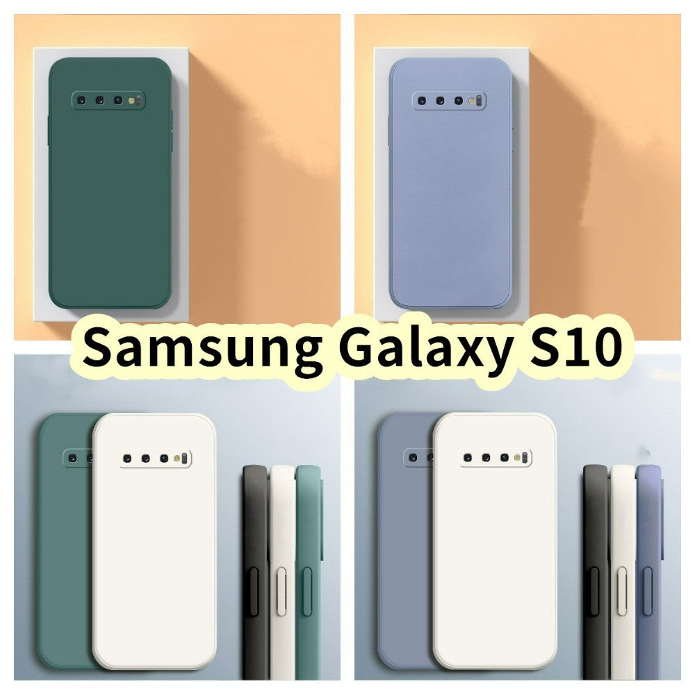 For Samsung Galaxy S10 Cover Drop and wear resistant Silicone Full Case Classic Simple Solid Color Phone Case Cover