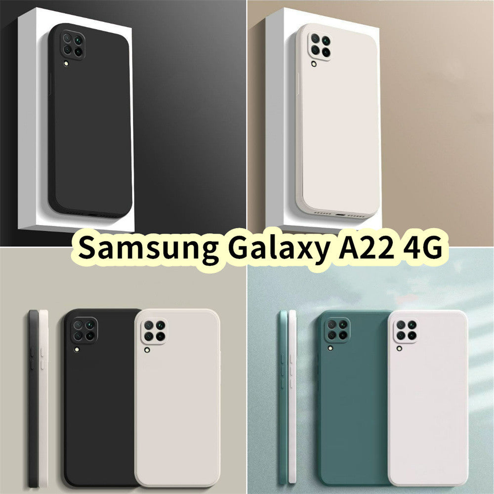 For Samsung Galaxy A22 4G Cover Drop and wear resistant Silicone Full Case Classic Simple Solid Color Phone Case Cover