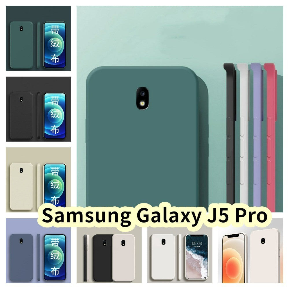 For Samsung Galaxy J5 Pro Cover Drop and wear resistant Silicone Full Case Classic Simple Solid Color Phone Case Cover