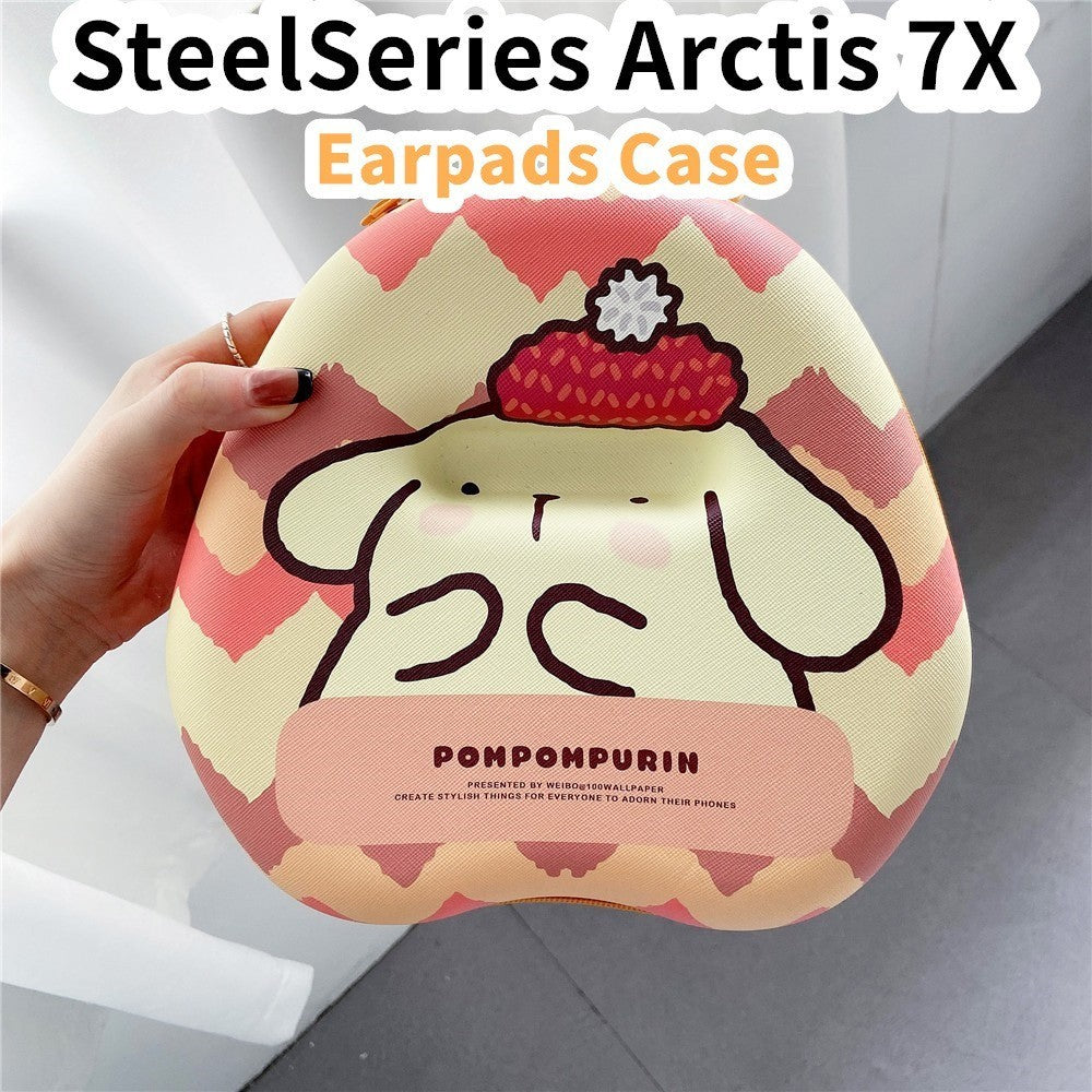 For SteelSeries Arctis 7X Headphone Case Cartoon Creative Patterns Headset Earpads Storage Bag Casing Box