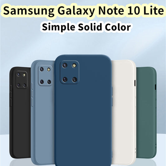 For Samsung Galaxy Note 10 Lite Cover Drop and wear resistant Silicone Full Case Classic Simple Solid Color Phone Case Cover