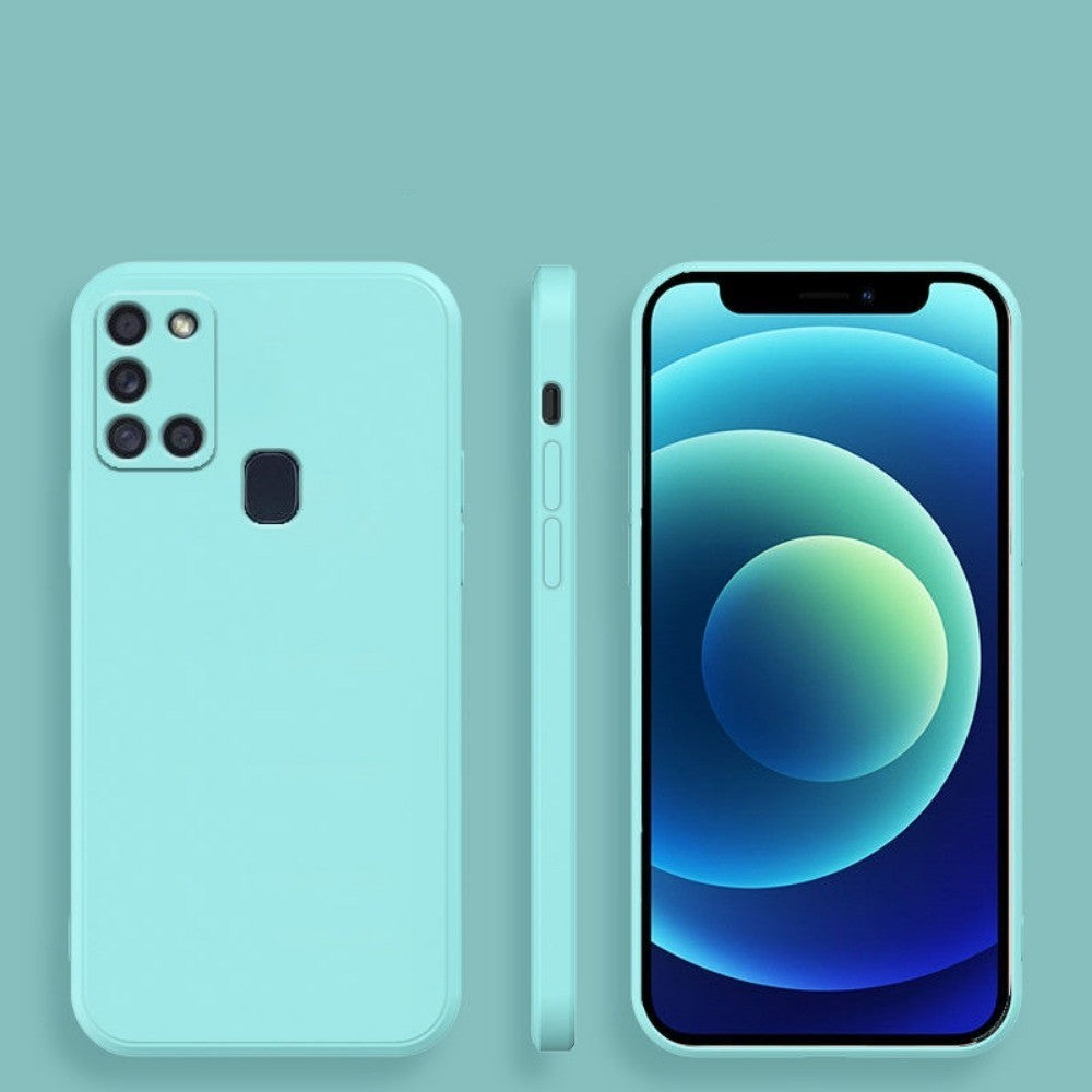 For Samsung Galaxy A21S Cover Drop and wear resistant Silicone Full Case Classic Simple Solid Color Phone Case Cover