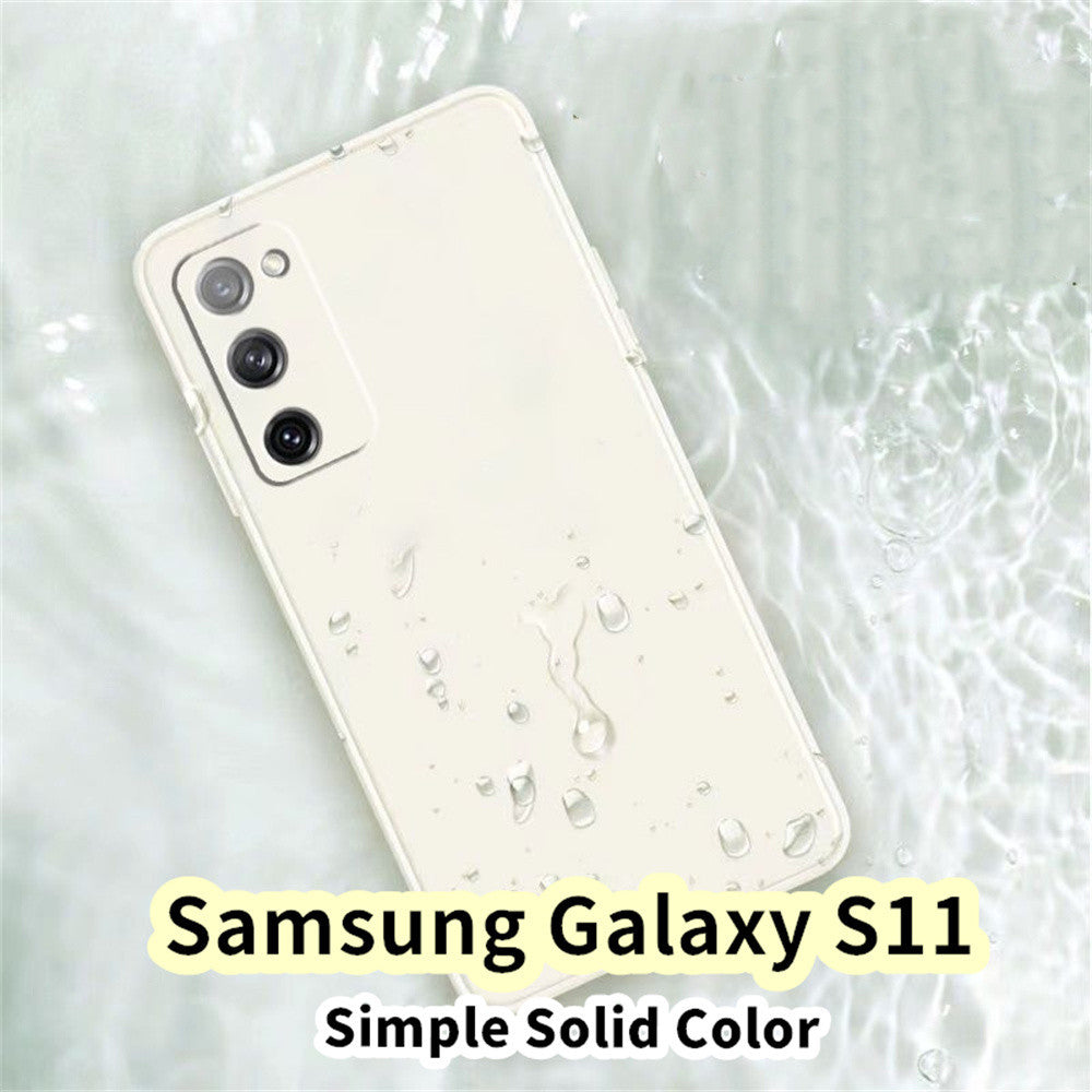 For Samsung Galaxy S11 Cover Drop and wear resistant Silicone Full Case Classic Simple Solid Color Phone Case Cover