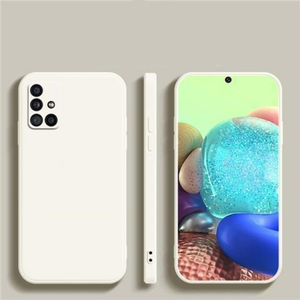 For Samsung Galaxy A71 Cover Drop and wear resistant Silicone Full Case Classic Simple Solid Color Phone Case Cover