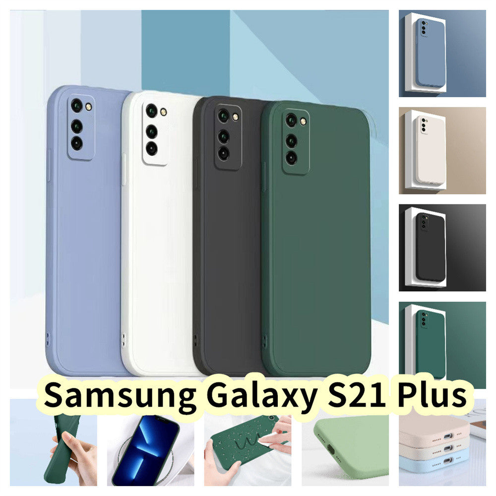 For Samsung Galaxy S21 Plus Cover Drop and wear resistant Silicone Full Case Classic Simple Solid Color Phone Case Cover