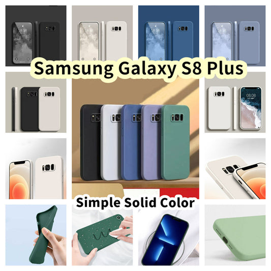 For Samsung Galaxy S8 Plus Cover Drop and wear resistant Silicone Full Case Classic Simple Solid Color Phone Case Cover