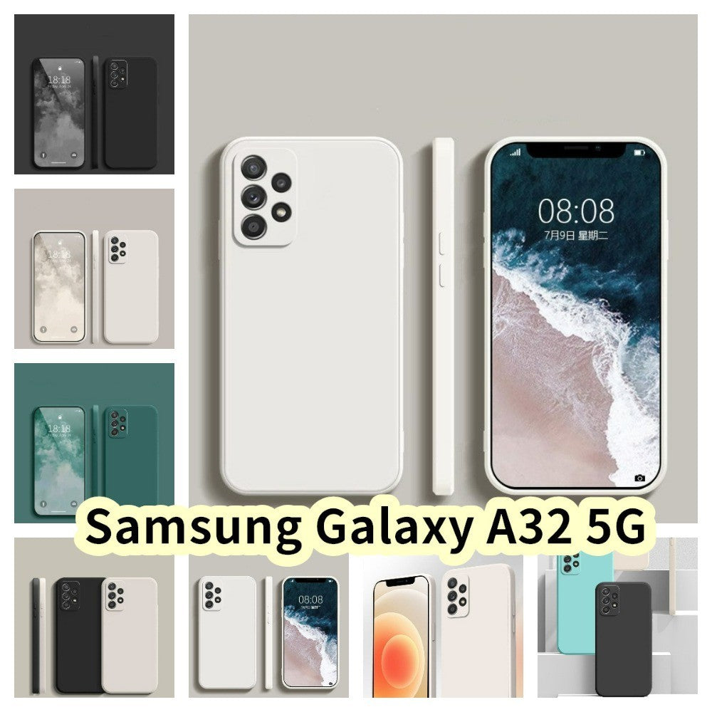 For Samsung Galaxy A32 5G Cover Drop and wear resistant Silicone Full Case Classic Simple Solid Color Phone Case Cover