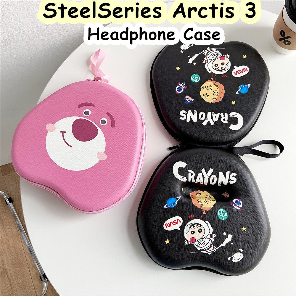 For SteelSeries Arctis 3 Headphone Case Cartoon Creative Patterns Headset Earpads Storage Bag Casing Box