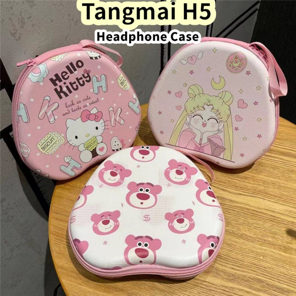 For Tangmai H5 Headphone Case Cartoon Creative Patterns Headset Earpads Storage Bag Casing Box