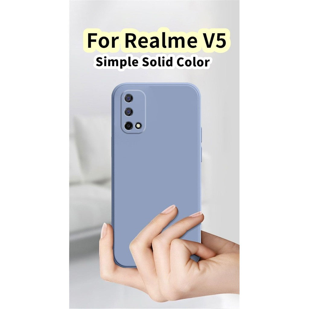For Realme V5 Cover Drop and wear resistant Silicone Full Case Classic Simple Solid Color Phone Case Cover