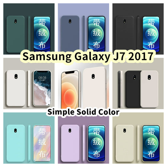 For Samsung Galaxy J7 2017 Cover Drop and wear resistant Silicone Full Case Classic Simple Solid Color Phone Case Cover