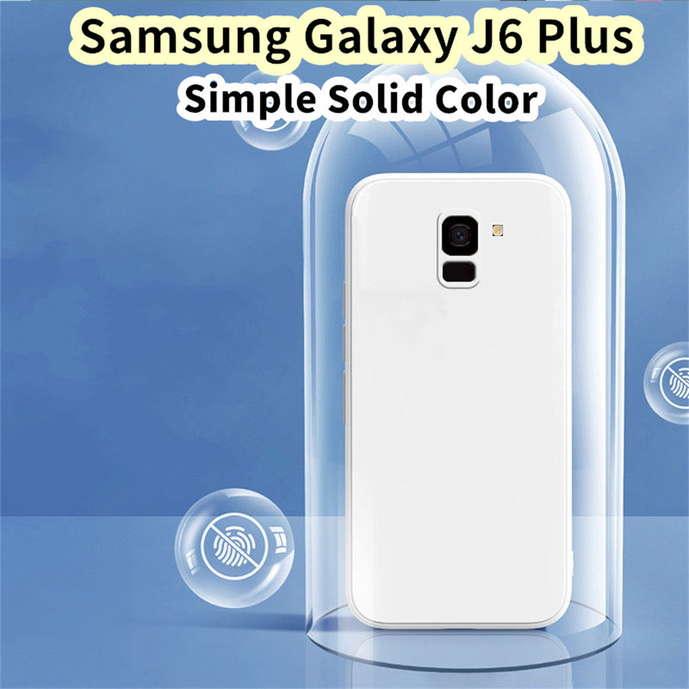 For Samsung Galaxy J6 Plus Cover Drop and wear resistant Silicone Full Case Classic Simple Solid Color Phone Case Cover