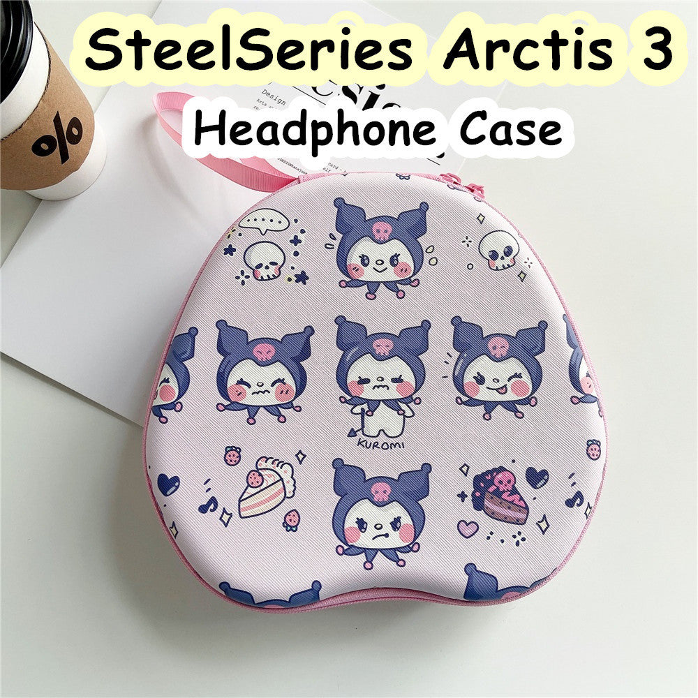 For SteelSeries Arctis 3 Headphone Case Cartoon Creative Patterns Headset Earpads Storage Bag Casing Box