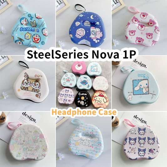 For SteelSeries Nova 1P Headphone Case Cartoon Creative Patterns Headset Earpads Storage Bag Casing Box