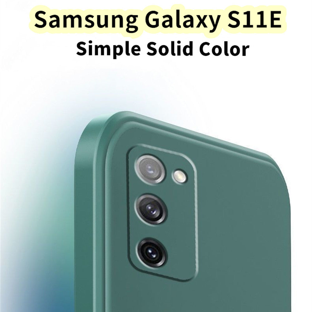 For Samsung Galaxy S11E Cover Drop and wear resistant Silicone Full Case Classic Simple Solid Color Phone Case Cover