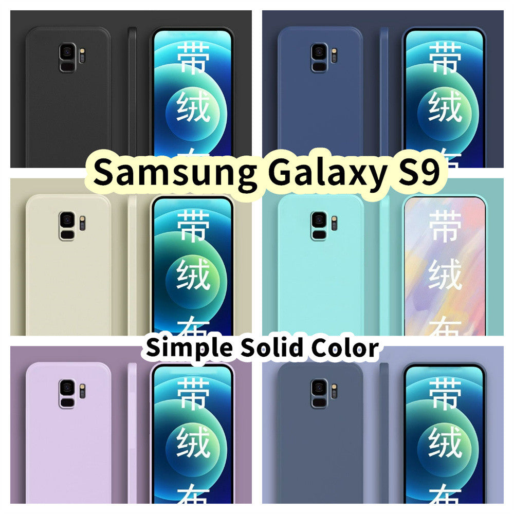 For Samsung Galaxy S9 Cover Drop and wear resistant Silicone Full Case Classic Simple Solid Color Phone Case Cover