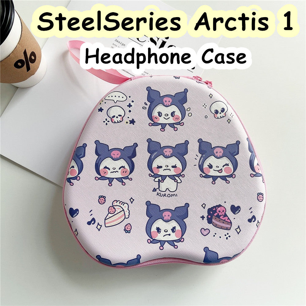 For SteelSeries Arctis 1 Headphone Case Cartoon Creative Patterns Headset Earpads Storage Bag Casing Box