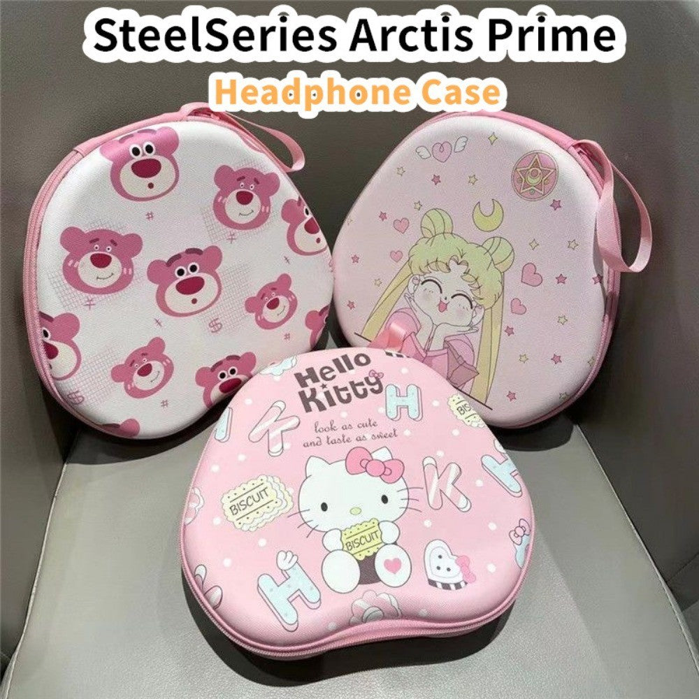 For SteelSeries Arctis Prime Headphone Case Cartoon Creative Patterns Headset Earpads Storage Bag Casing Box