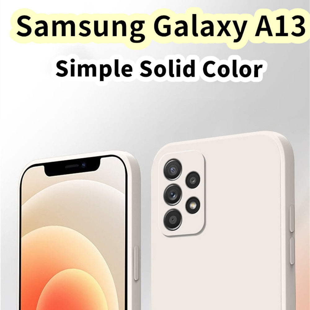 For Samsung Galaxy A13 Cover Drop and wear resistant Silicone Full Case Classic Simple Solid Color Phone Case Cover