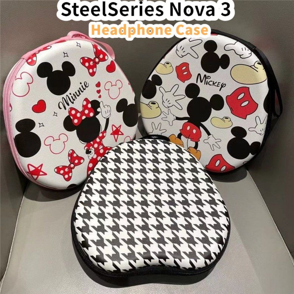 For SteelSeries Nova 3 Headphone Case Cartoon Creative Patterns Headset Earpads Storage Bag Casing Box